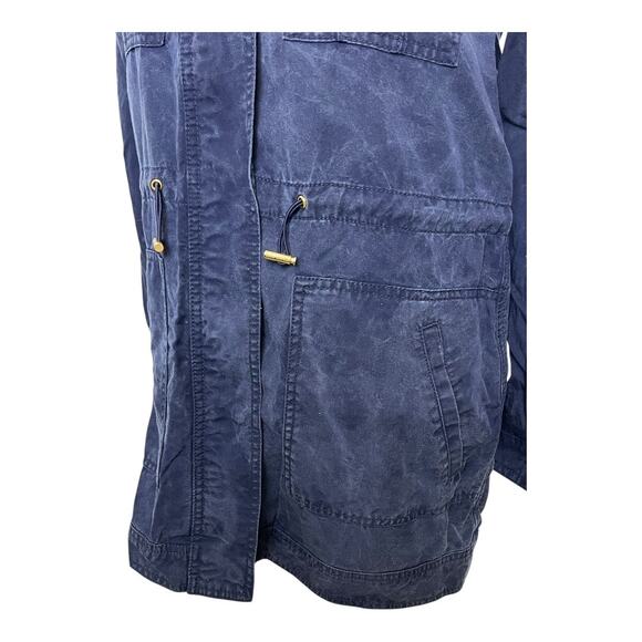 Michael Kors Blue Lyocell Womens Coat Jacket lightweight transition Fall XS Soft - Picture 4 of 8